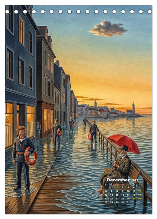 Produktbild: Dali und Magritte: zwei surreale Wirklichkeiten (Tischkalender 2027 DIN A5 hoch), CALVENDO Monatskalender