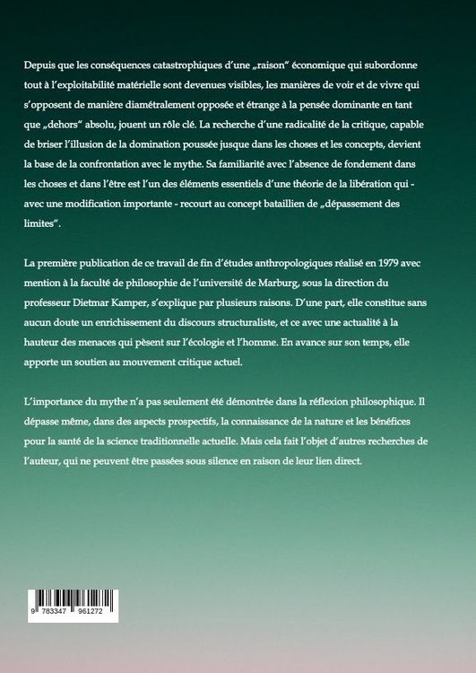 Produktbild: L'importance du mythe pour une nouvelle science de l'homme