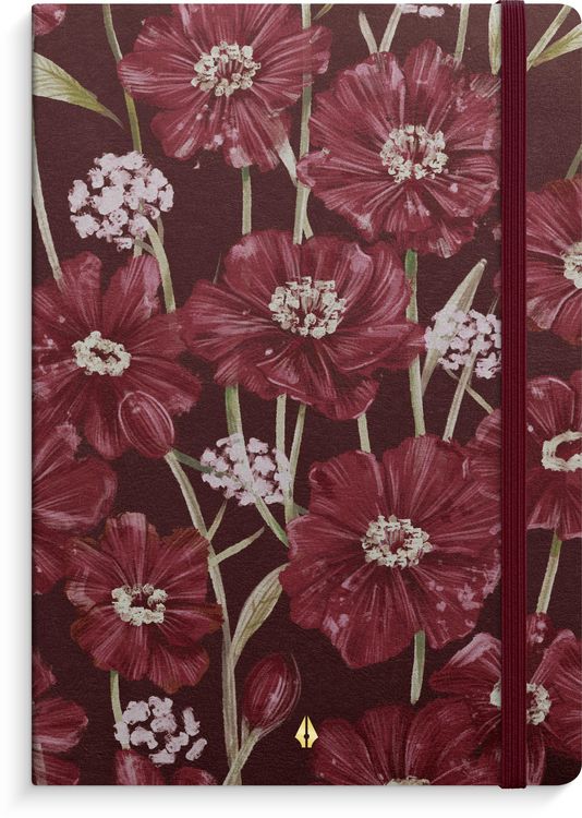 Produktbild: Burde Notizbuch Deluxe A5 burgundy flower