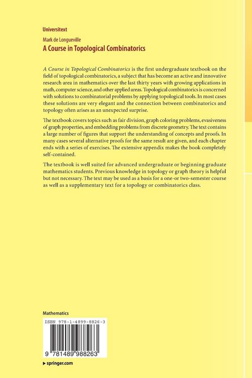 Produktbild: A Course in Topological Combinatorics