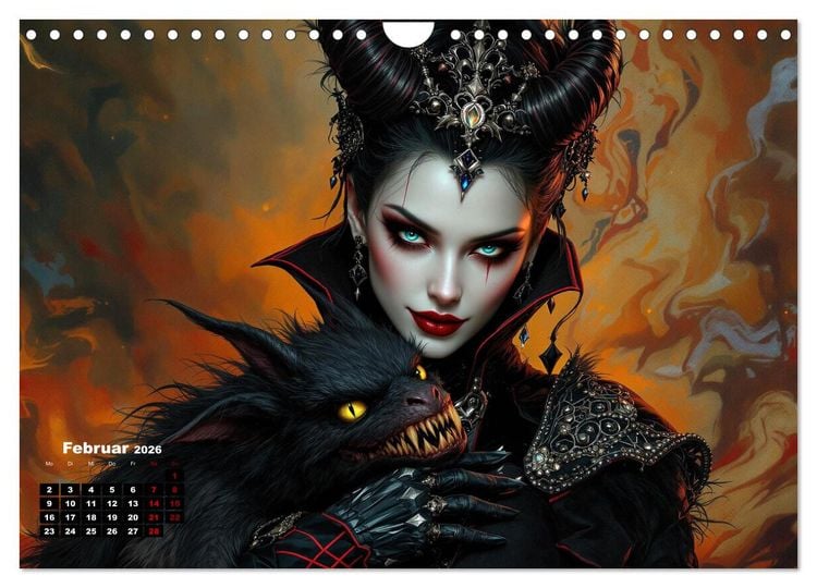 Produktbild: Goth Fantasie (Wandkalender 2026 DIN A4 quer), CALVENDO Monatskalender