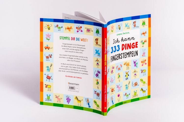 Produktbild: Ich kann 333 Dinge fingerstempeln. Das gro&szlig;e Fingerstempel-Buch f&uuml;r Kinder ab 5 Jahren