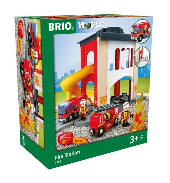 Produktbild: BRIO World - Gro&szlig;e Feuerwehr-Station mit Einsatzfahrzeug