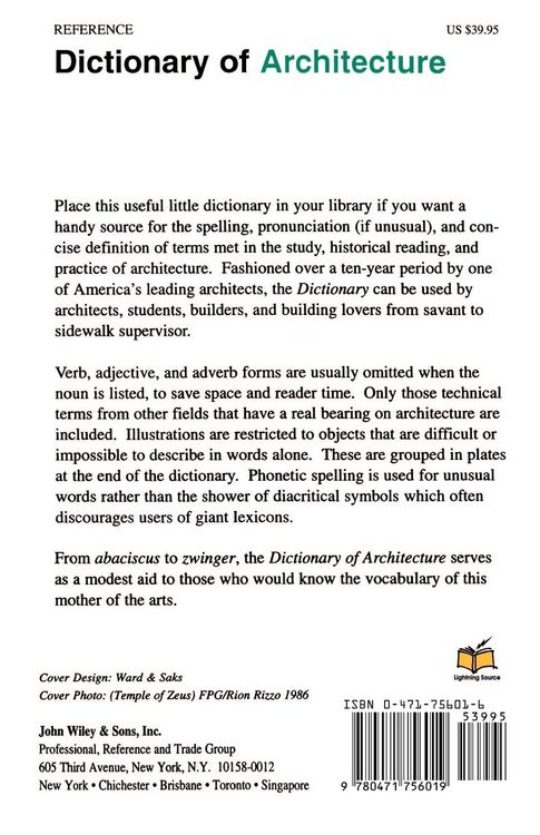 Produktbild: Dictionary of Architecture