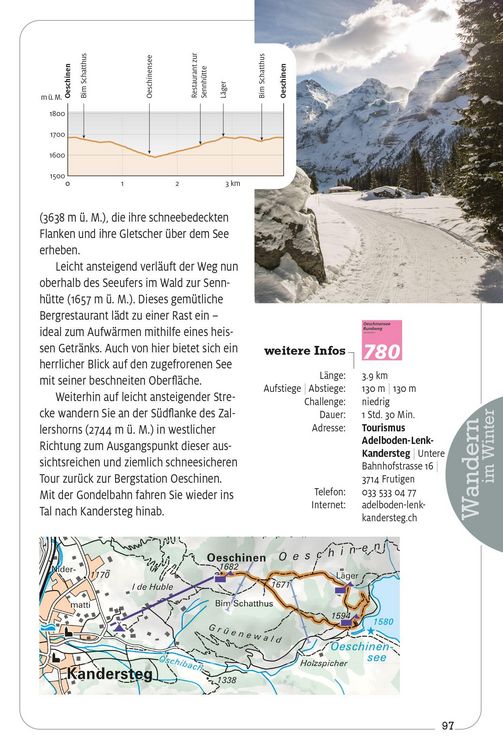 Produktbild: K&uuml;mmerly+Frey Erlebnis Schweiz Wandern im Winter - Wanderf&uuml;hrer