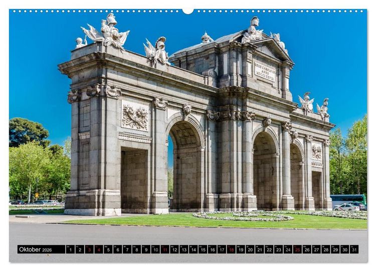 Produktbild: Madrid entdecken (Wandkalender 2026 DIN A2 quer), CALVENDO Monatskalender
