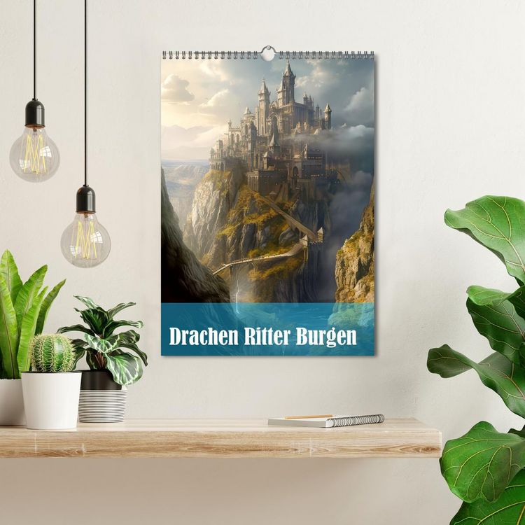 Produktbild: Drachen Ritter Burgen (Wandkalender 2026 DIN A3 hoch), CALVENDO Monatskalender