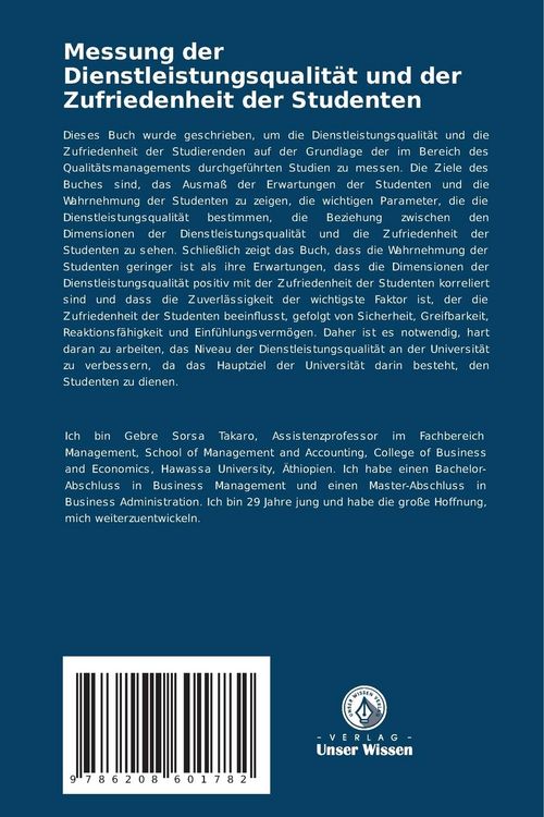 Produktbild: Messung der Dienstleistungsqualit&auml;t und der Zufriedenheit der Studenten