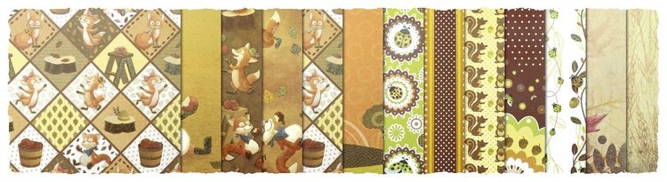 Produktbild: URSUS Spezialpapiere Design Paper Pack Glitter Woodland, 30 Blatt