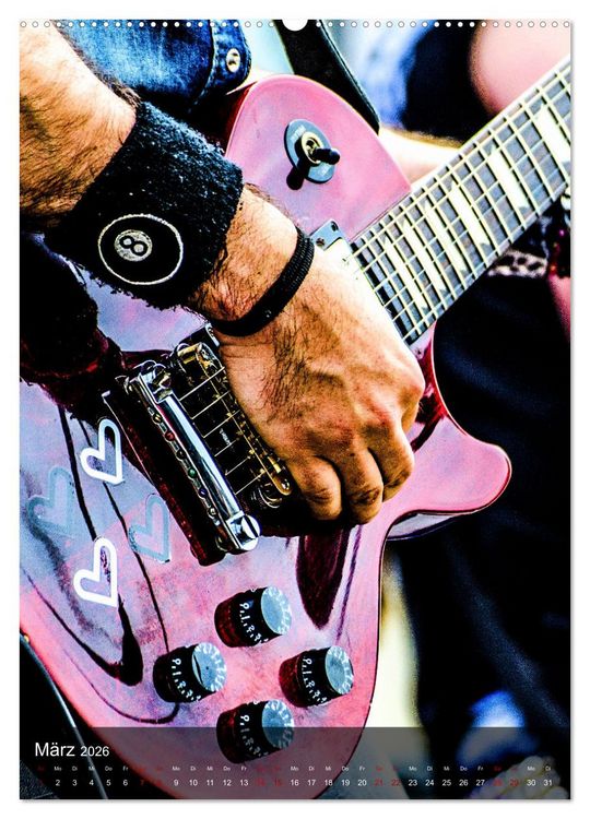 Produktbild: Rockgitarren in Concert (hochwertiger Premium Wandkalender 2026 DIN A2 hoch), Kunstdruck in Hochglanz