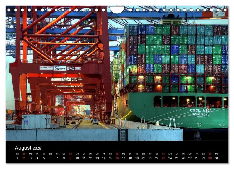 Produktbild: Hamburger Hafen (Wandkalender 2026 DIN A4 quer), CALVENDO Monatskalender