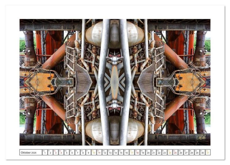 Produktbild: Faszination Spiegelung - Industrie und Technik (Wandkalender 2026 DIN A4 quer), CALVENDO Monatskalender