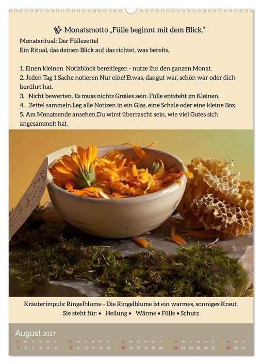 Produktbild: ALLTAGSMAGIE Ein Jahr voller kleiner Rituale (hochwertiger Premium Wandkalender 2027 DIN A2 hoch), Kunstdruck in Hochglanz