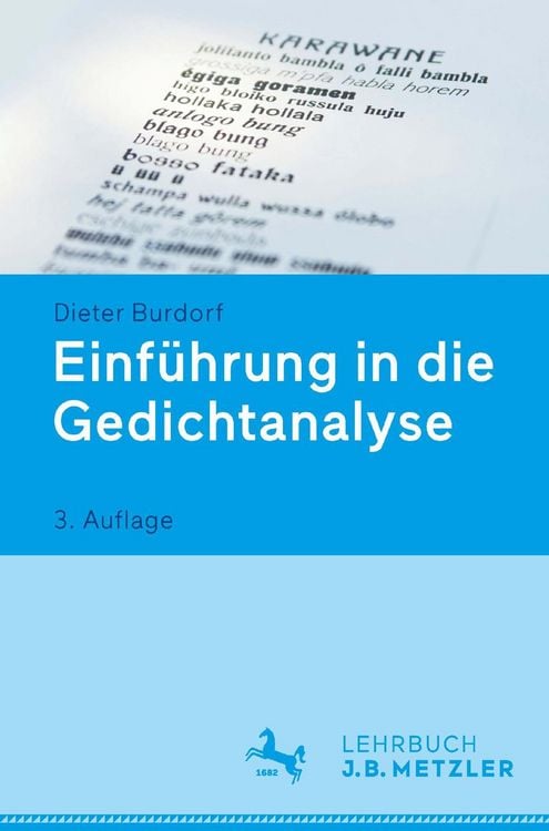 Produktbild: Einf&uuml;hrung in die Gedichtanalyse