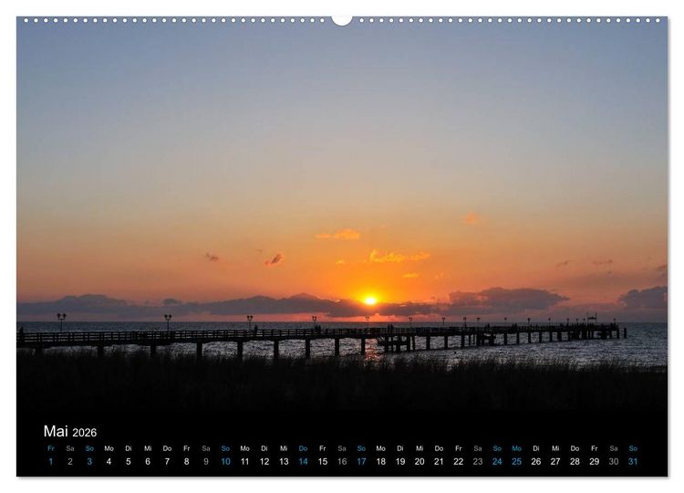 Produktbild: Ostseestrand Graal-M&uuml;ritz (hochwertiger Premium Wandkalender 2026 DIN A2 quer), Kunstdruck in Hochglanz