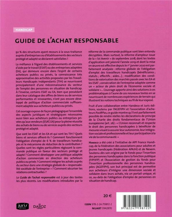 Produktbild: Guide de l'Achat Responsable ; Handicap (3e Edition)