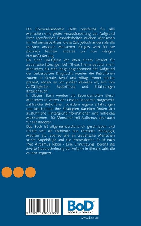 Produktbild: Menschen im Autismusspektrum und die Corona-Pandemie