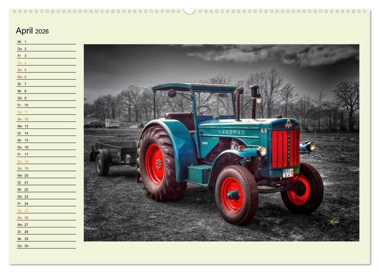 Produktbild: Traktoren - Oldtimer (hochwertiger Premium Wandkalender 2026 DIN A2 quer), Kunstdruck in Hochglanz