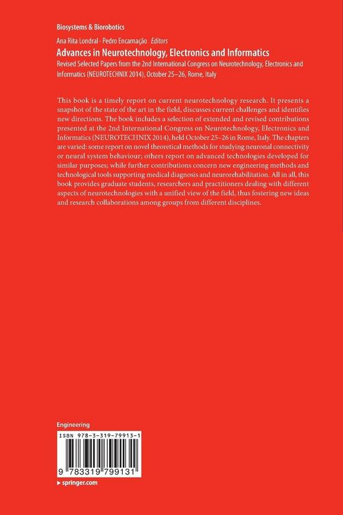 Produktbild: Advances in Neurotechnology, Electronics and Informatics