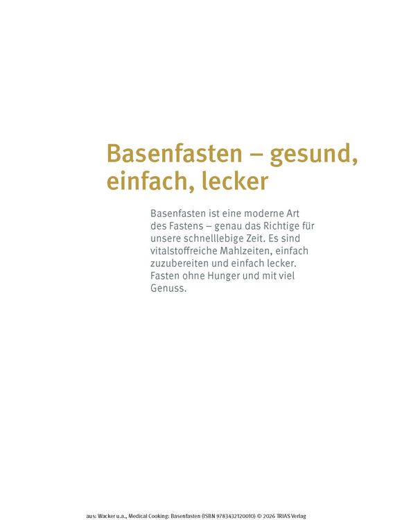 Produktbild: Medical Cooking: Basenfasten