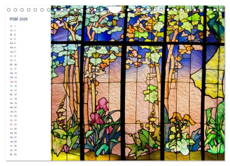 Produktbild: LES VITRAUX (Calendrier mural 2026 DIN A4 vertical), CALVENDO calendrier mensuel