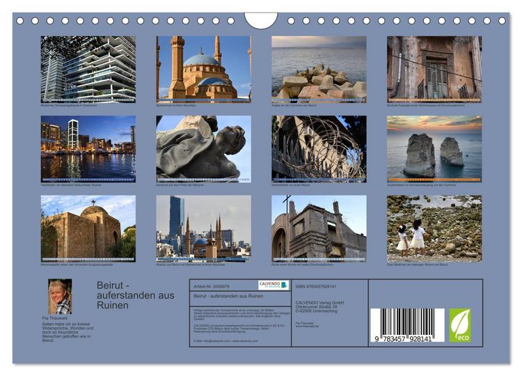 Produktbild: Beirut - auferstanden aus Ruinen (Wandkalender 2026 DIN A4 quer), CALVENDO Monatskalender