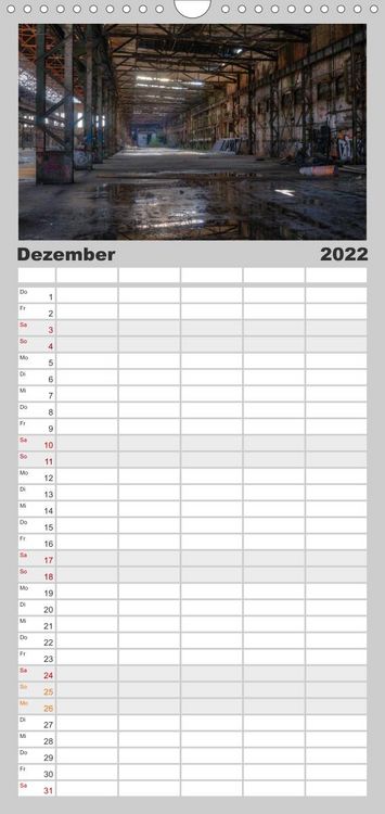 Produktbild: Familienplaner Lost Places in Deutschland (Wandkalender 2022 , 21 cm x 45 cm, hoch)