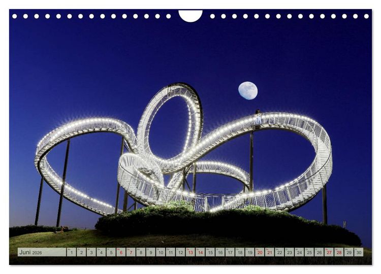 Produktbild: RUHRPOTT LICHTER (Wandkalender 2026 DIN A4 quer), CALVENDO Monatskalender