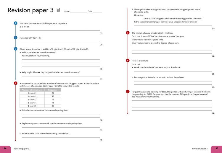 Produktbild: AQA GCSE (9-1) Maths Grade 4-5 Booster Workbook