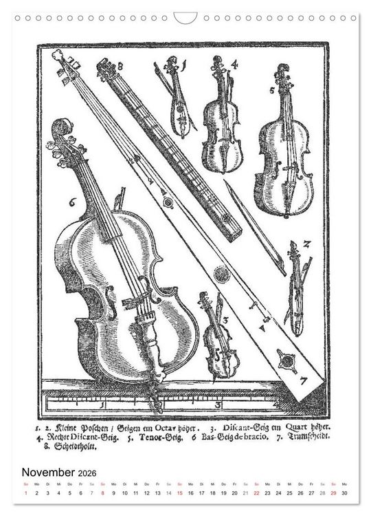 Produktbild: Michael Praetorius Syntagma Musicum (Wandkalender 2026 DIN A3 hoch), CALVENDO Monatskalender