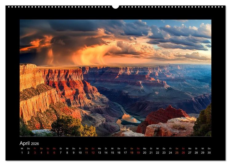 Produktbild: Nationalparks der USA - wilde Sch&ouml;nheiten (hochwertiger Premium Wandkalender 2026 DIN A2 quer), Kunstdruck in Hochglanz