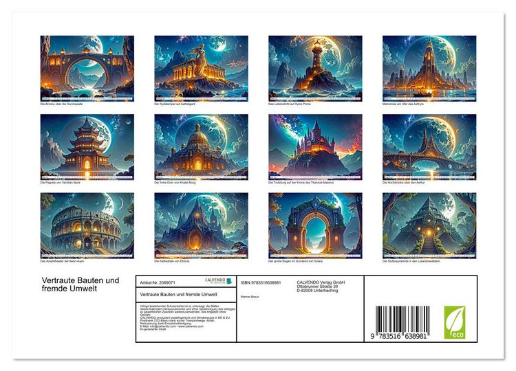 Produktbild: Vertraute Bauten und fremde Umwelt (Wandkalender 2026 DIN A4 quer), CALVENDO Monatskalender