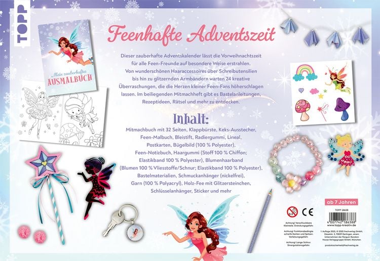 Produktbild: Zauberhafter Feen-Adventskalender. 24 Überraschungen für Feen-Fans