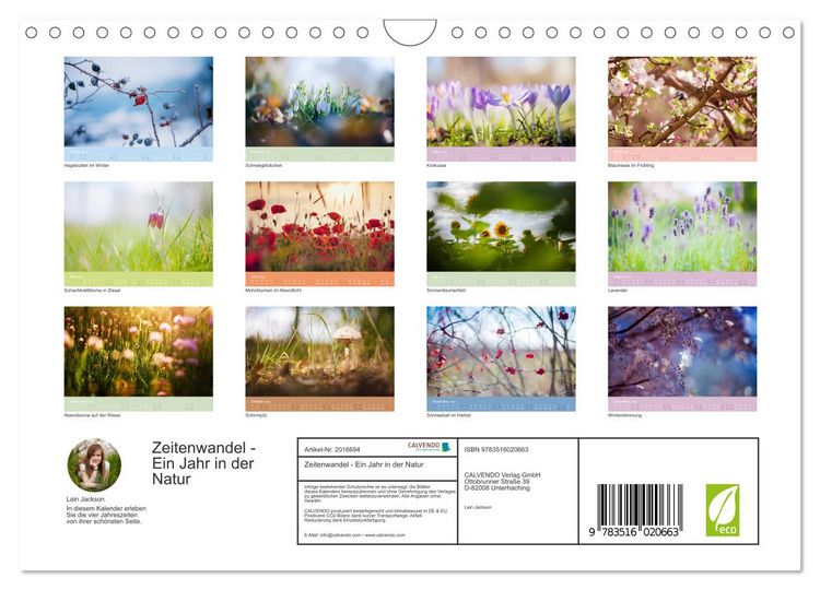 Produktbild: Zeitenwandel - Ein Jahr in der Natur (Wandkalender 2026 DIN A4 quer), CALVENDO Monatskalender