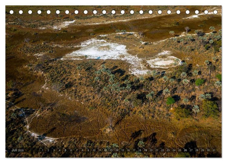 Produktbild: Okavango - Das Delta von oben (Tischkalender 2026 DIN A5 quer), CALVENDO Monatskalender