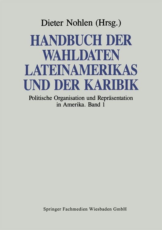 Produktbild: Handbuch der Wahldaten Lateinamerikas und der Karibik