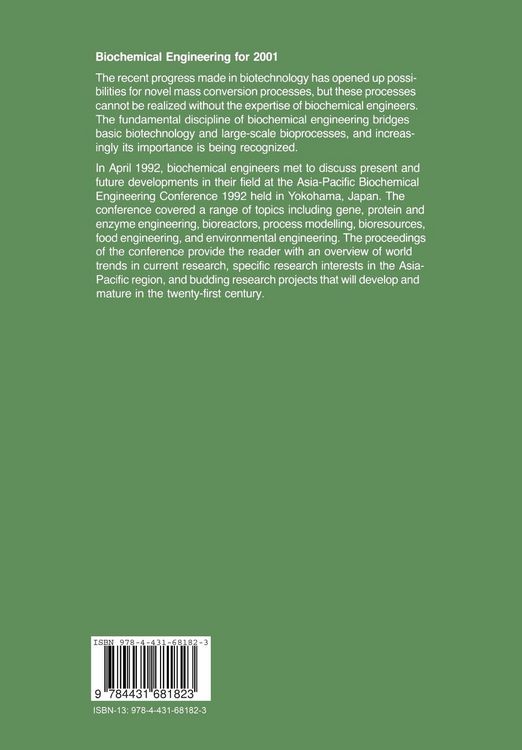Produktbild: Biochemical Engineering for 2001