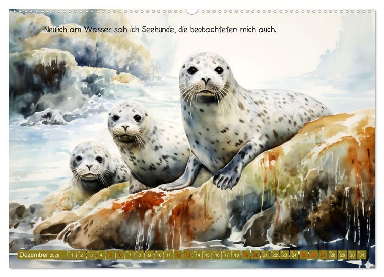Produktbild: Neulich am Wasser (hochwertiger Premium Wandkalender 2026 DIN A2 quer), Kunstdruck in Hochglanz