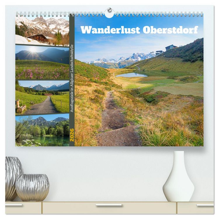 Produktbild: Wanderlust Oberstdorf (hochwertiger Premium Wandkalender 2026 DIN A2 quer), Kunstdruck in Hochglanz