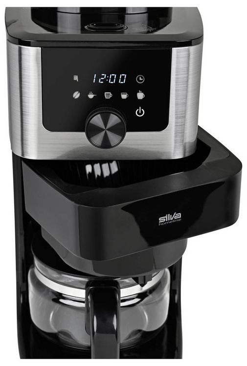 Produktbild: Silva Homeline KA-M 200 INOX Kaffeemaschine Schwarz, Inox Fassungsverm&ouml;gen Tassen=4 Display, Glaskanne, mit Filterkaffee-Funktion