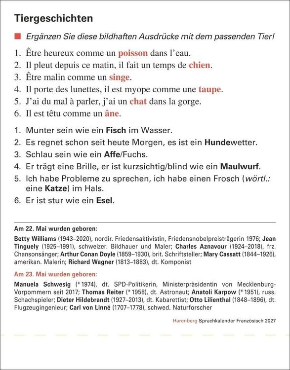 Produktbild: Franz&ouml;sisch Sprachkalender 2027 - Franz&ouml;sisch lernen leicht gemacht - Tagesabrei&szlig;kalender
