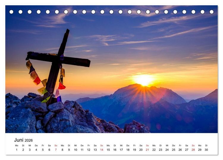 Produktbild: Berchtesgadener Berge im Licht (Tischkalender 2026 DIN A5 quer), CALVENDO Monatskalender