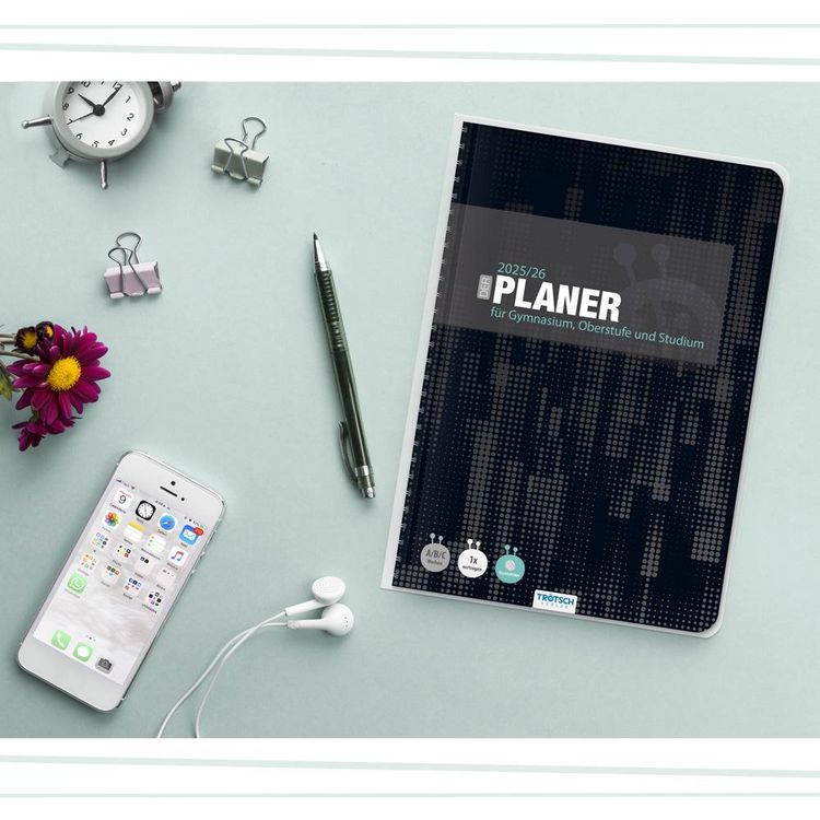 Produktbild: Tr&ouml;tsch Gymnasialplaner Dark 25/26