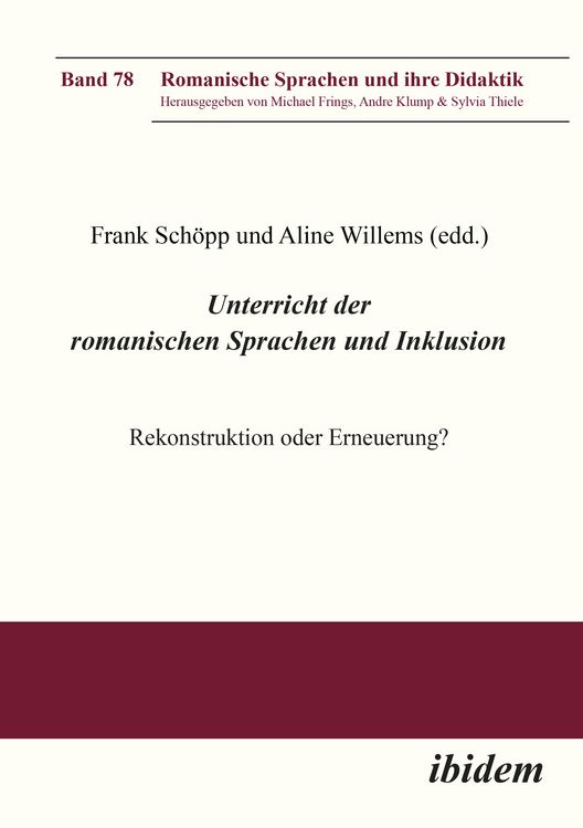 Produktbild: Unterricht der romanischen Sprachen und Inklusion: