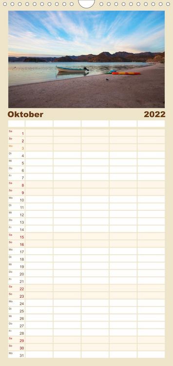 Produktbild: Augenblicke in Baja California Sur - Familienplaner hoch (Wandkalender 2022 , 21 cm x 45 cm, hoch)