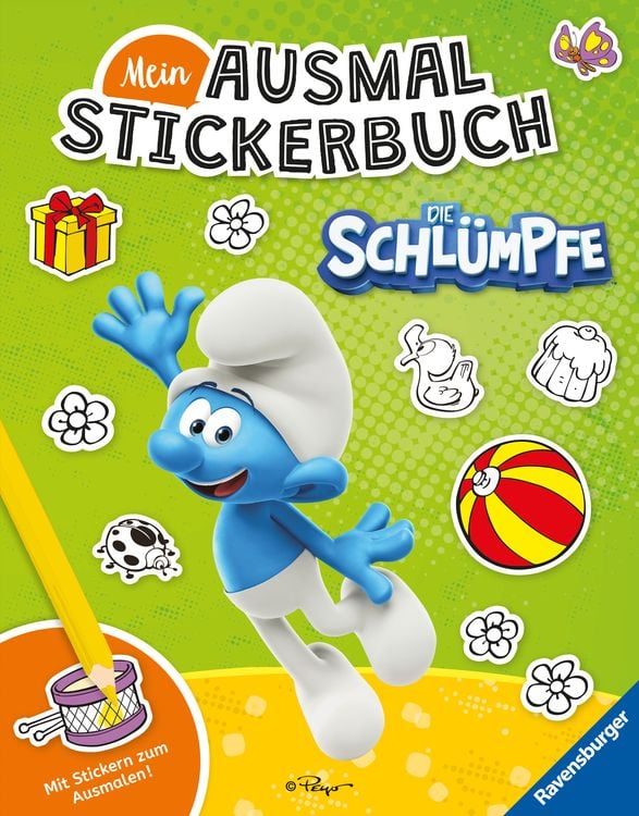 Produktbild: Mein Ausmalstickerbuch: Die Schlümpfe