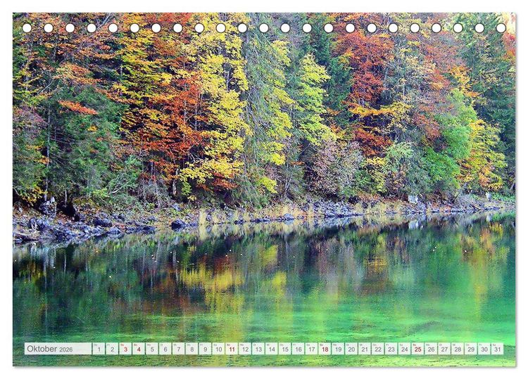 Produktbild: Mein Eibsee - Die Perle unterhalb der Zugspitze im Jahresverlauf (Tischkalender 2026 DIN A5 quer), CALVENDO Monatskalender