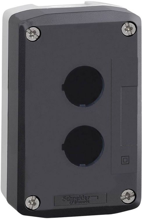 Produktbild: Schneider Electric XALD02 XALD02 Leergeh&auml;use 2 Einbaustellen unbeschriftet Dunkelgrau, Hellgrau 1 St.