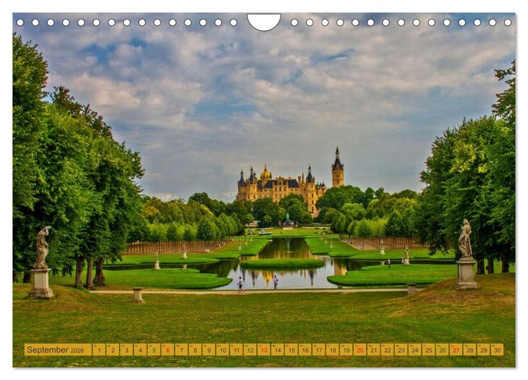 Produktbild: Schloss Impressionen - Residenz- und Landeshauptstadt Schwerin (Wandkalender 2026 DIN A4 quer), CALVENDO Monatskalender