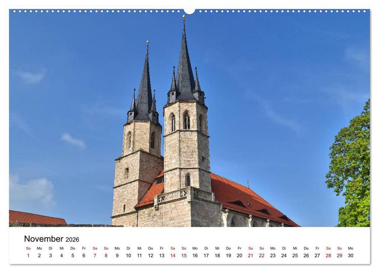 Produktbild: M&uuml;hlhausen in Th&uuml;ringen - Stadt im Herzen Deutschlands (hochwertiger Premium Wandkalender 2026 DIN A2 quer), Kunstdruck in Hochglanz